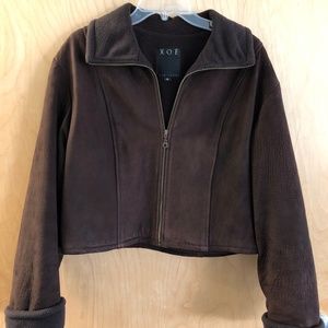 XOE Genuine Suede Jacket with Fleece Lining
